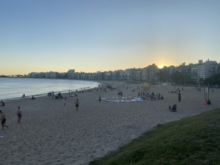 View from La Ramble. Montevideo. The Sun Goes Down