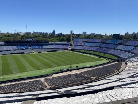 El Centenario. A partial view of the stadium