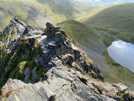 Looking down Sharp Edge