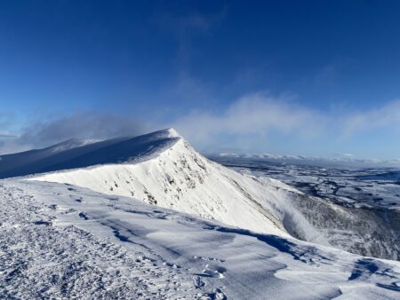 Blencathra summit ridge in snow